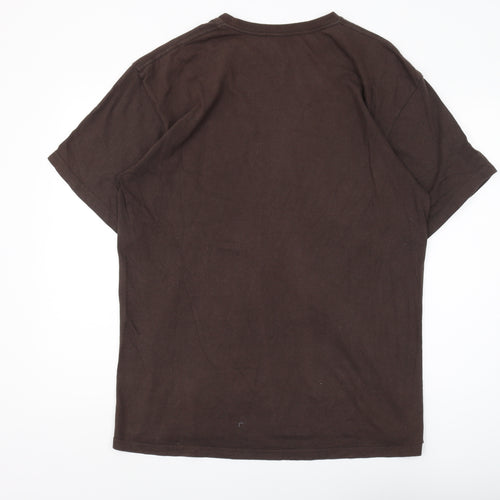 Hard Rock Cafe Brown XL Music Logo Men's T-Shirt