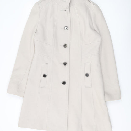 Wallis Women's Beige Mid-Length Coat Size 10