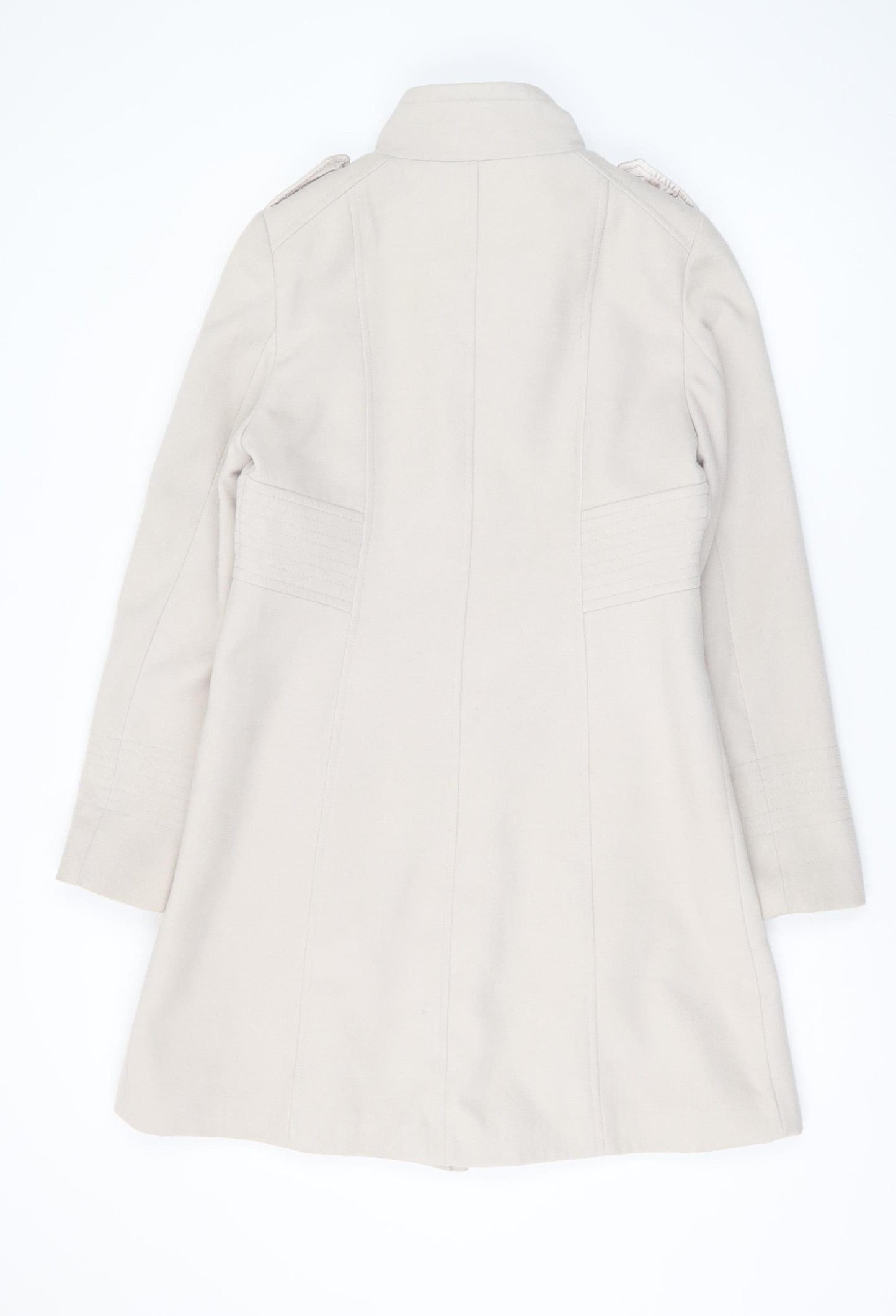 Wallis Women's Beige Mid-Length Coat Size 10