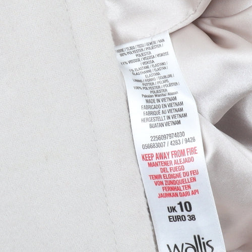 Wallis Women's Beige Mid-Length Coat Size 10