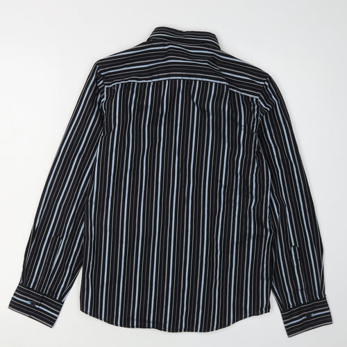 Jasper Conran Boys Black Striped Button-Up Shirt, Age 13