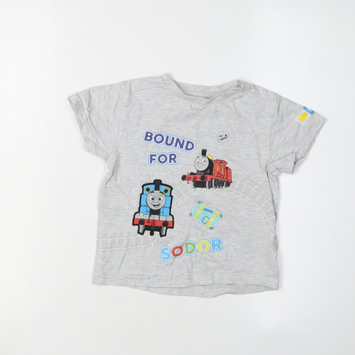 Character.com Boys' Grey Thomas T-Shirt, 2-3 Years, Graphic Print
