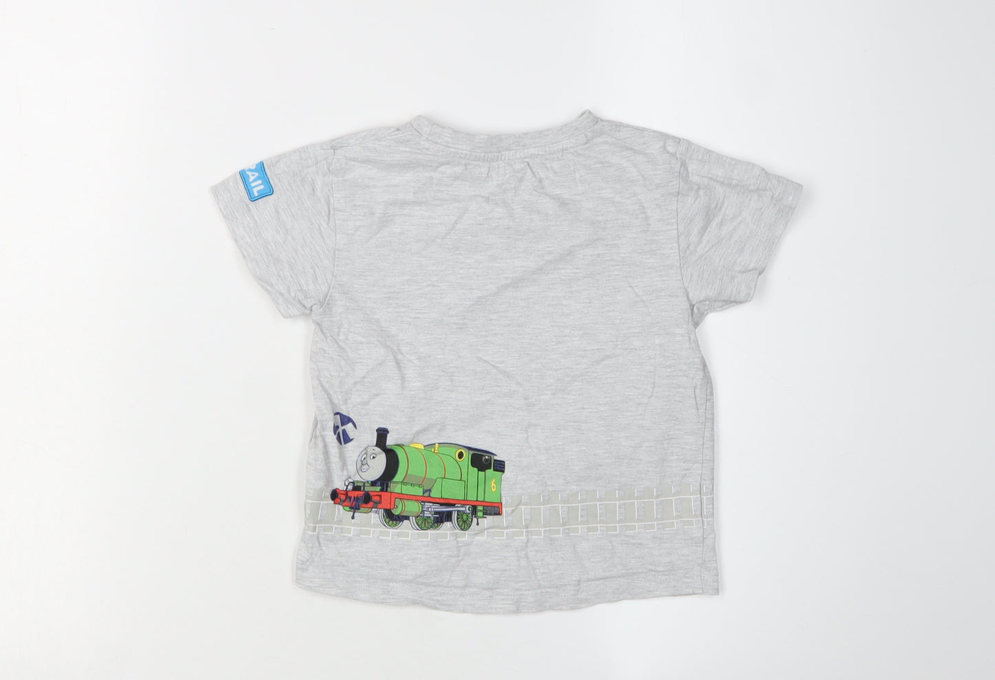 Character.com Boys' Grey Thomas T-Shirt, 2-3 Years, Graphic Print