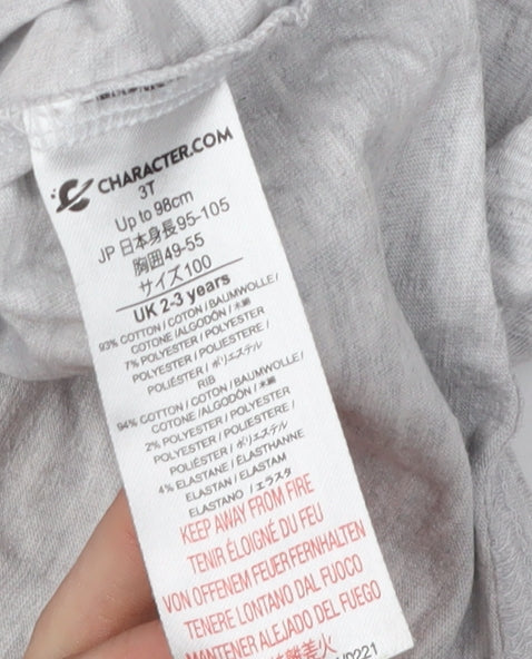 Character.com Boys' Grey Thomas T-Shirt, 2-3 Years, Graphic Print