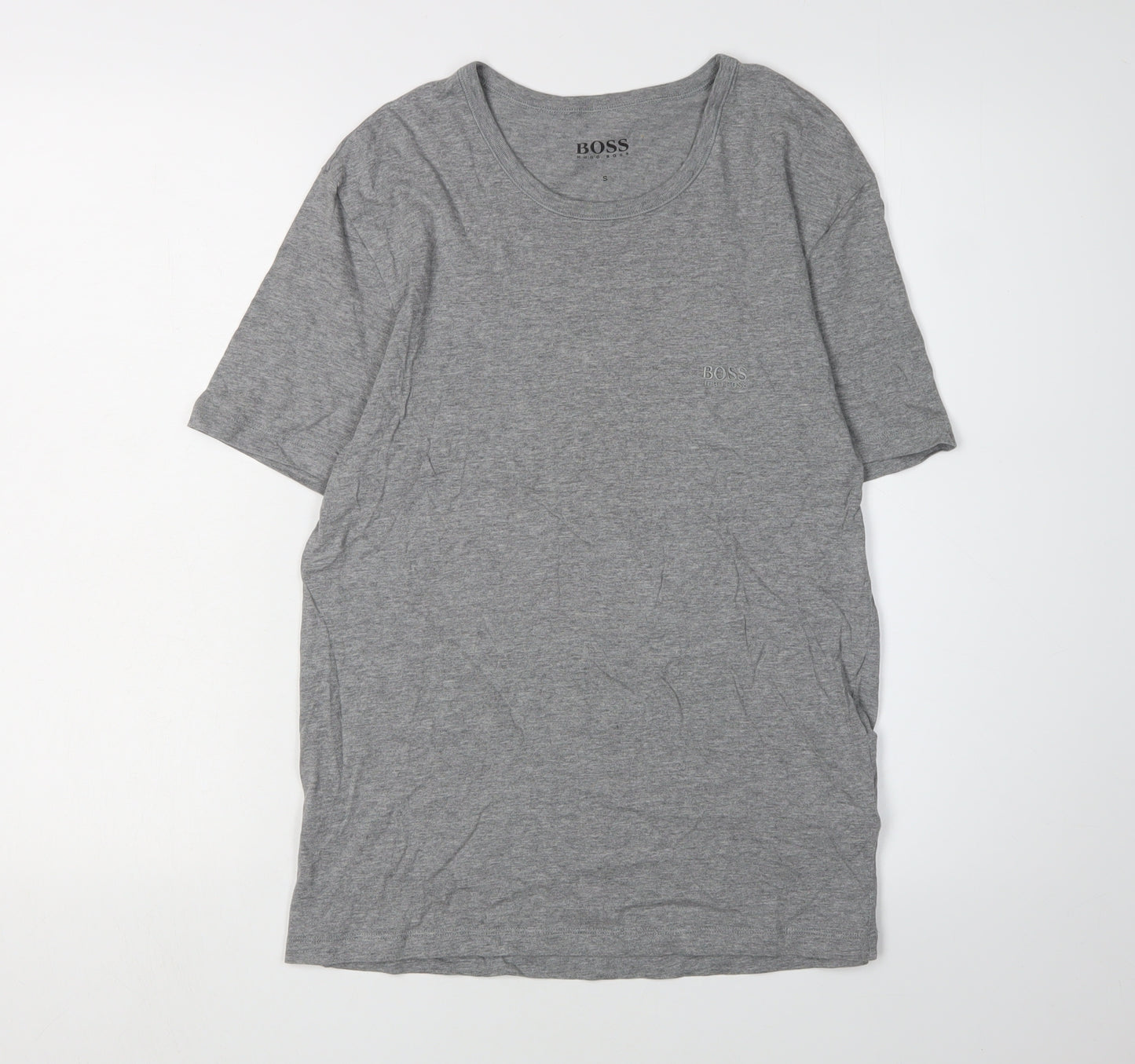 Boss Men's Grey Short Sleeve T-Shirt, Size S