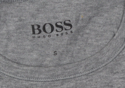 Boss Men's Grey Short Sleeve T-Shirt, Size S