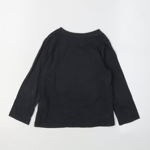 H&M Boys Black Star Wars Sequin Long Sleeve T-Shirt 3-4Y