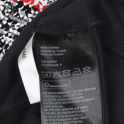 H&M Boys Black Star Wars Sequin Long Sleeve T-Shirt 3-4Y