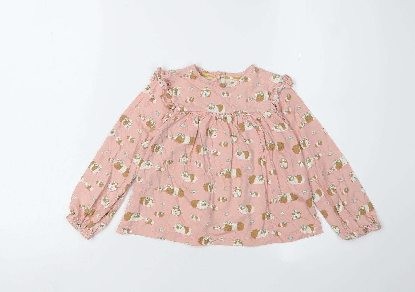 Mini Boden Girls Pink Animal Print Blouse 10 Years