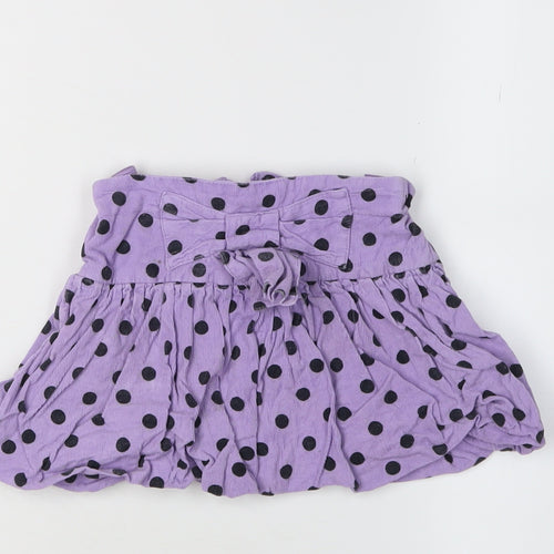 Pumpkin Patch Girls Purple Polka Dot Skirt, Size 3 Years