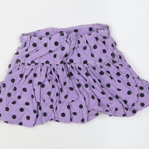Pumpkin Patch Girls Purple Polka Dot Skirt, Size 3 Years