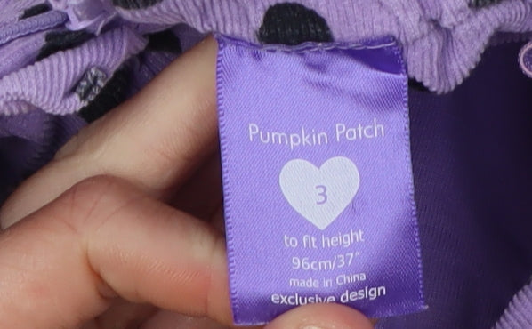 Pumpkin Patch Girls Purple Polka Dot Skirt, Size 3 Years