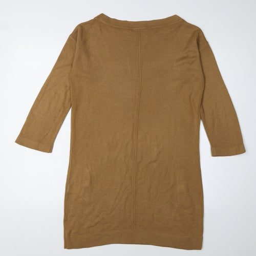 Wallis Women's Brown Jumper Dress, Size S, 3/4 Sleeve