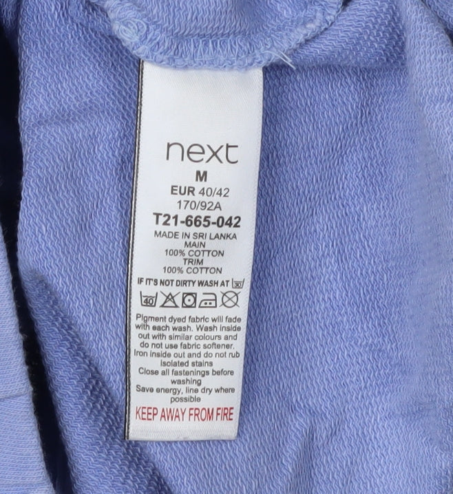 Next Women's Blue Full Zip Hoodie Size 12 Cotton