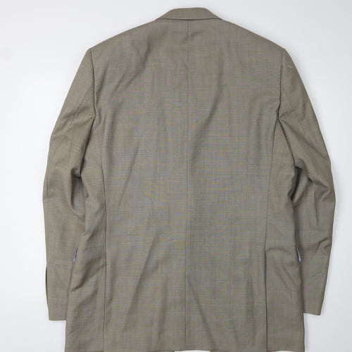 Daniel Hechter Men's Beige Wool Blazer Jacket, Size 42L
