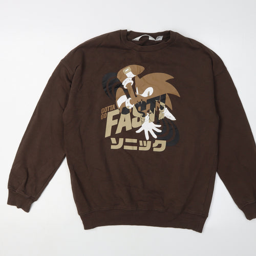 H&M Boys Brown Sonic Sweatshirt 11-12 Years