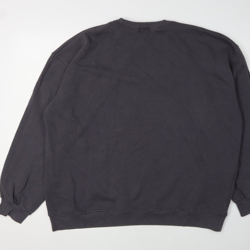 Women's Public Desire Black Pullover Sweatshirt, Size 16, Logo Graphic