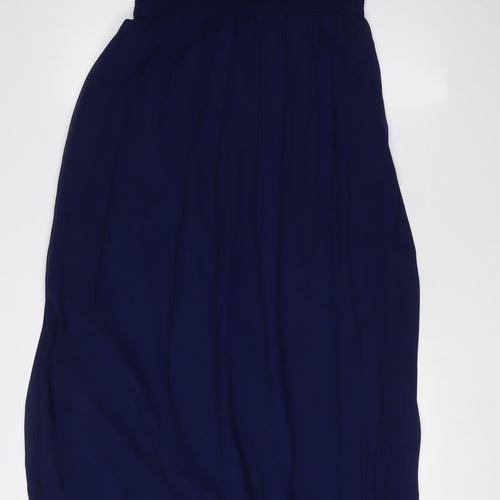 Quiz Women's Blue Maxi Dress Size 16 Sleeveless