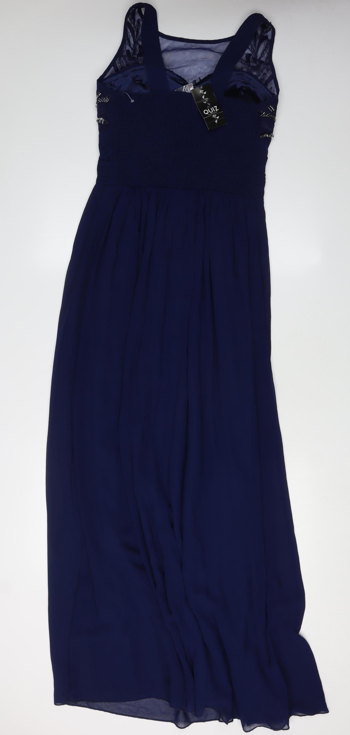 Quiz Women's Blue Maxi Dress Size 16 Sleeveless