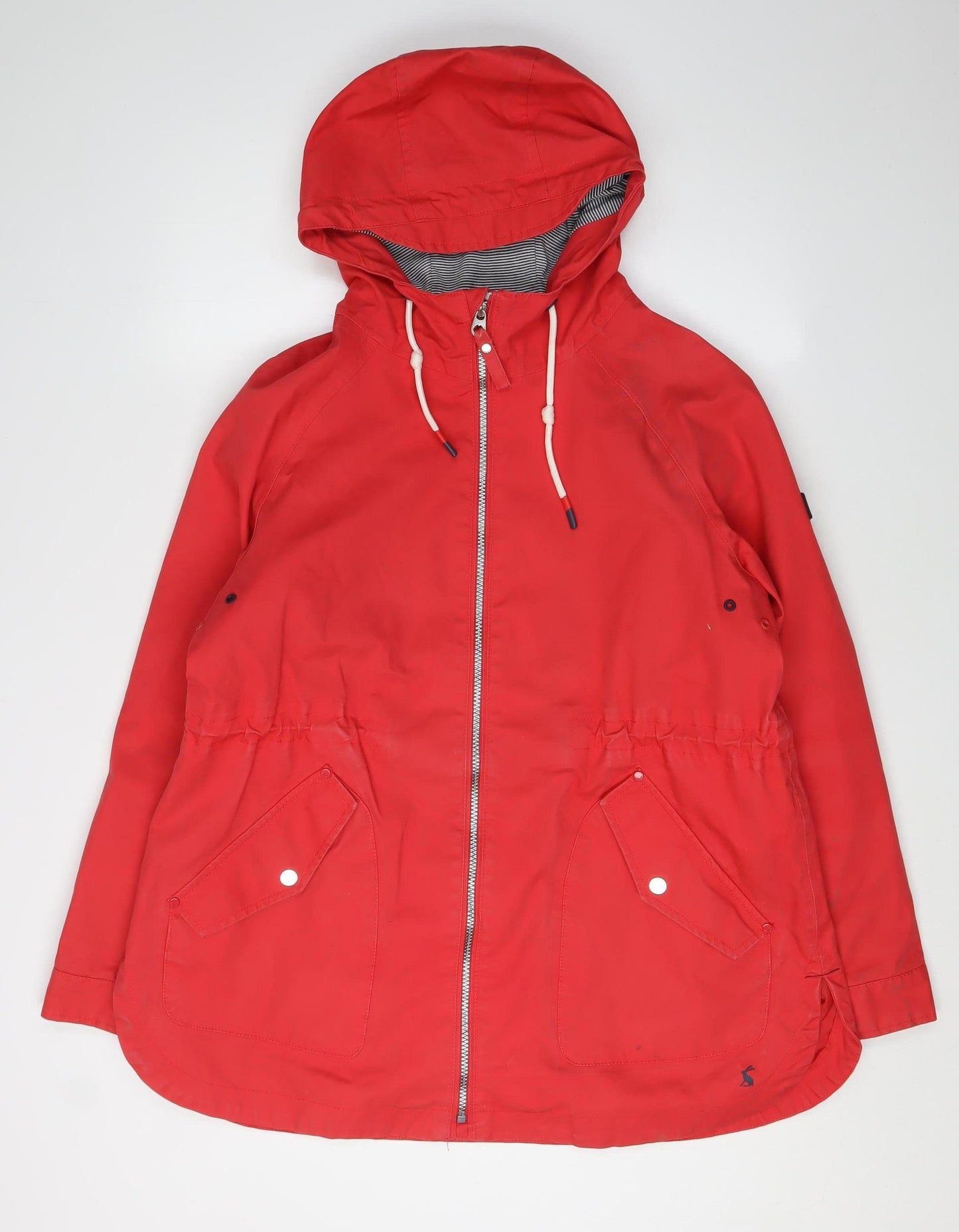 Joules Women's Red Rain Coat Jacket Size 14 Waterproof