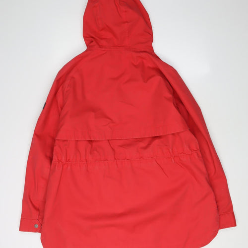 Joules Women's Red Rain Coat Jacket Size 14 Waterproof