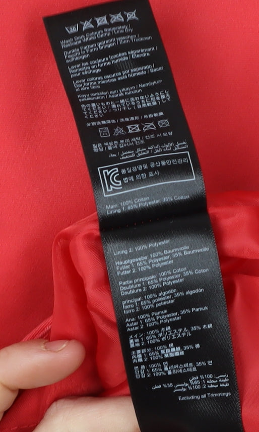 Joules Women's Red Rain Coat Jacket Size 14 Waterproof