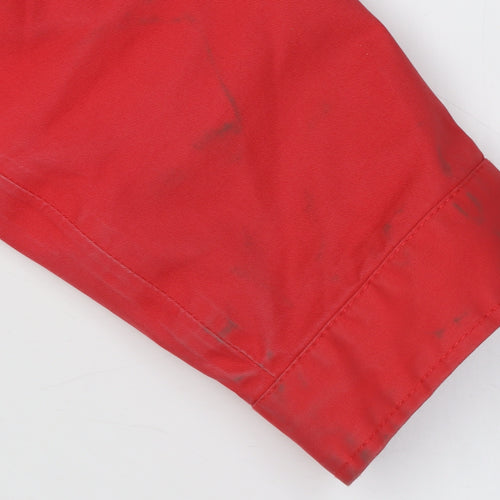 Joules Women's Red Rain Coat Jacket Size 14 Waterproof