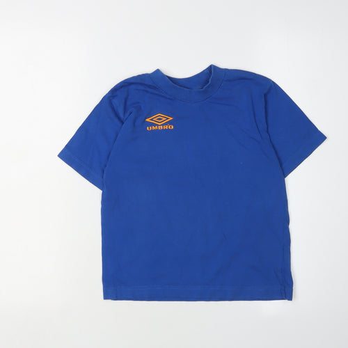 Umbro Boys Blue T-Shirt - Casual Short Sleeve 6-7 Years