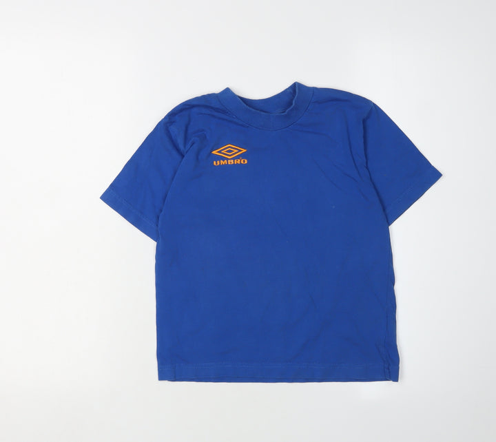 Umbro Boys Blue T-Shirt - Casual Short Sleeve 6-7 Years