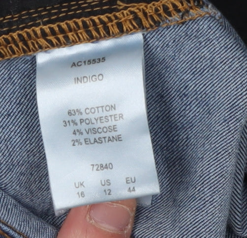 Cotton Traders Women's Blue Straight Jeans Size 16