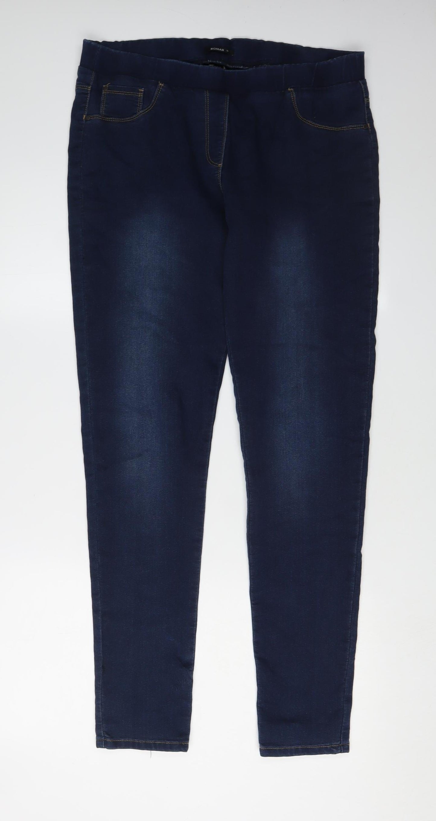 Roman Women's Blue Skinny Jeans Size 16