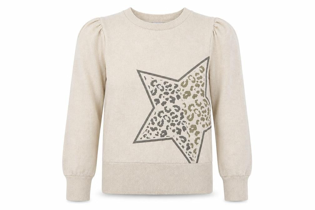Front view of Next Women's Beige Animal Print Pullover M