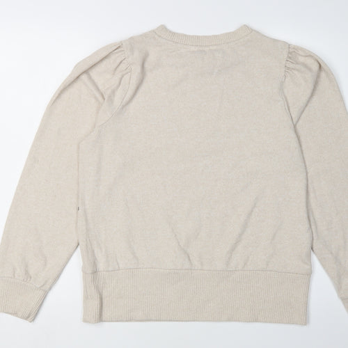 Next Women's Beige Animal Print Pullover M