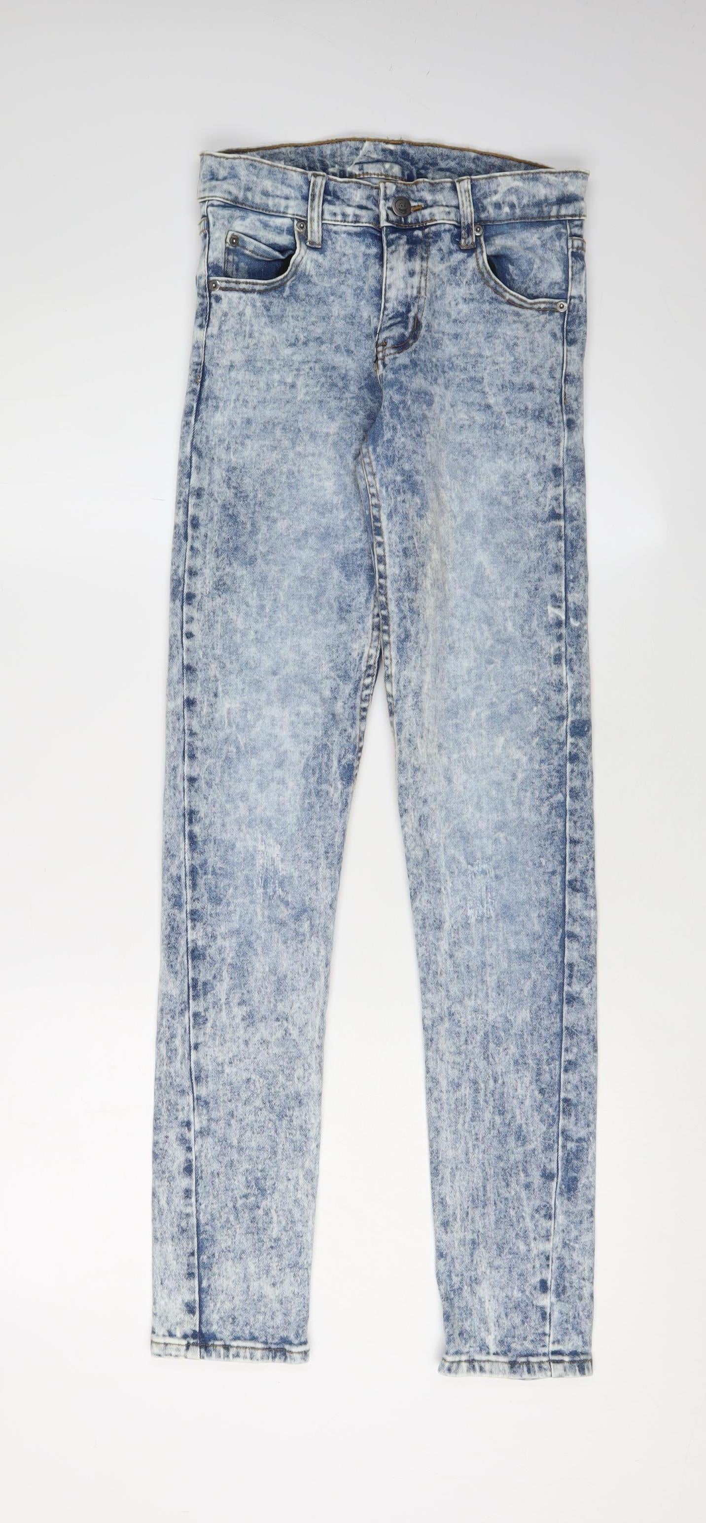 Cheap Monday Women's Blue Acid Wash Skinny Jeans