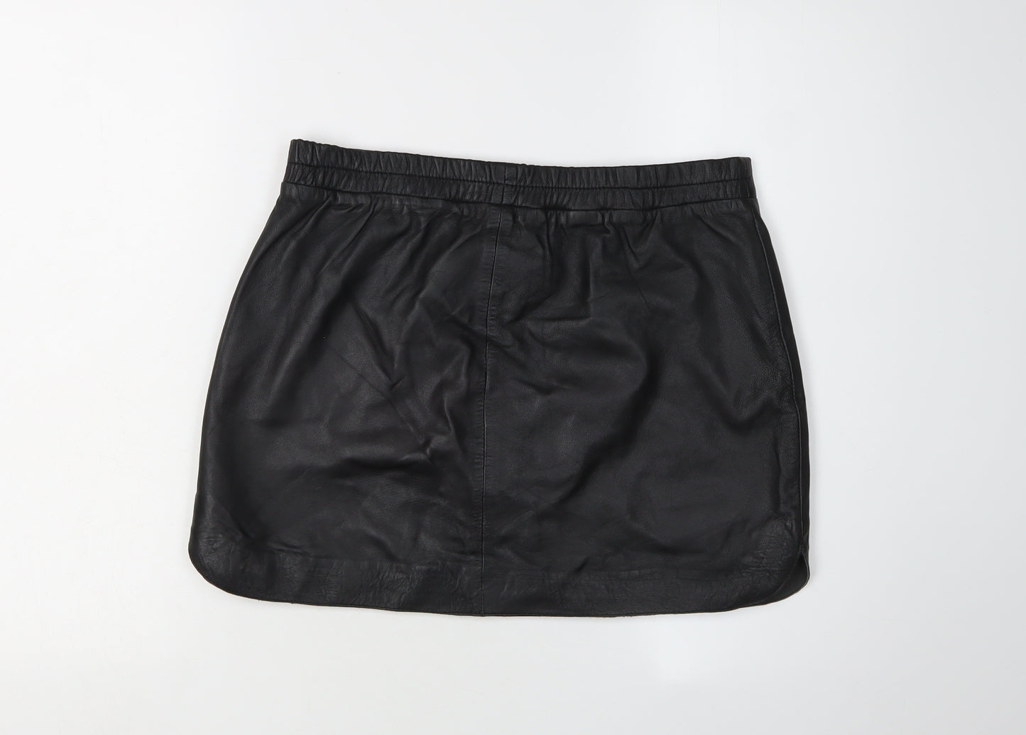 Mango Women's Black Leather Pencil Skirt Size 6