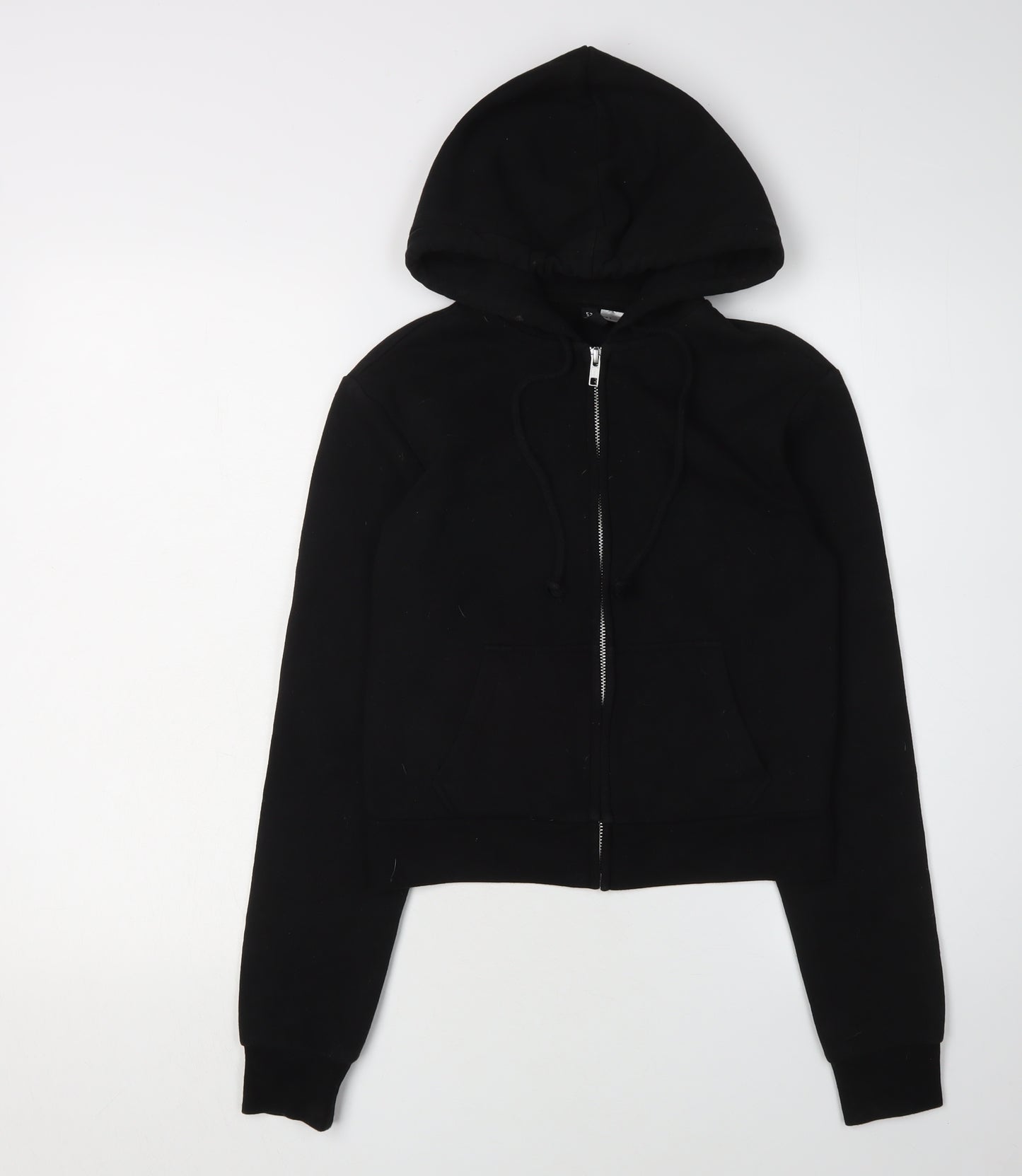 H&M Women's Black Full Zip Hoodie, Size S, Casual Comfort