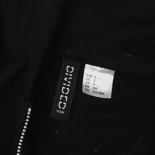 H&M Women's Black Full Zip Hoodie, Size S, Casual Comfort