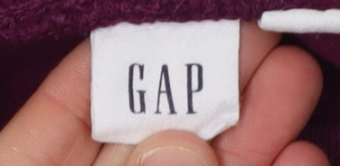 GAP Women's Purple Jogger Trousers M Elastic Waist