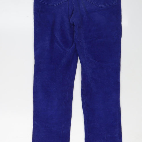 Weekday Women's Blue Slim Corduroy Trousers Size 6