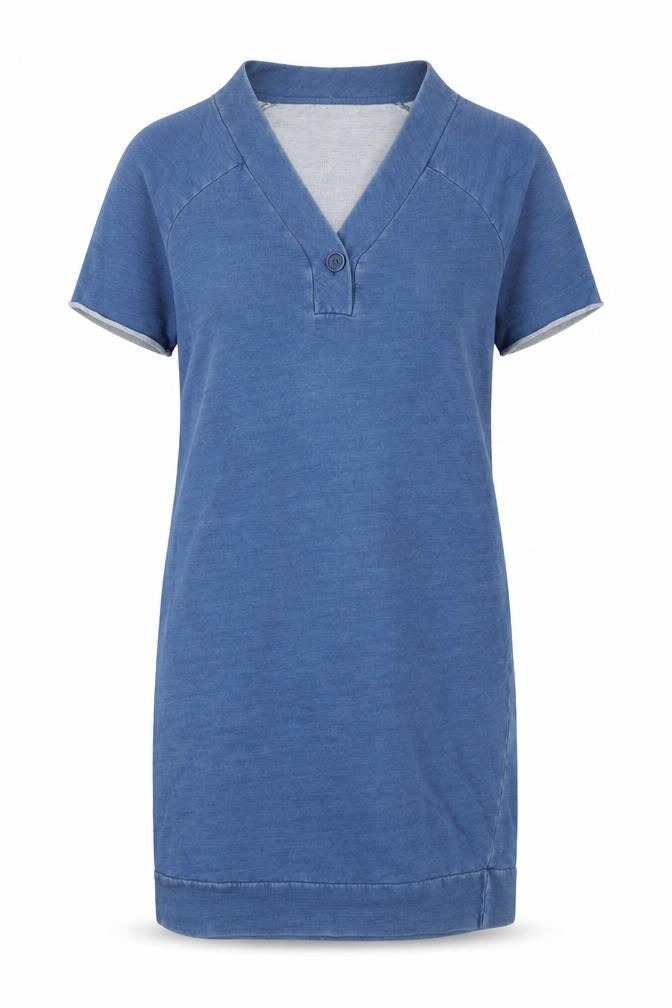 American Vintage Blue T-Shirt Dress, Women's S, Casual Style
