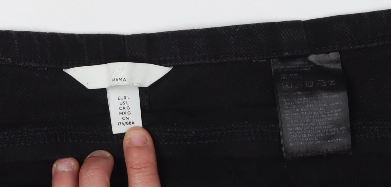 H&M Women's Black Tapered Maternity Jeans L