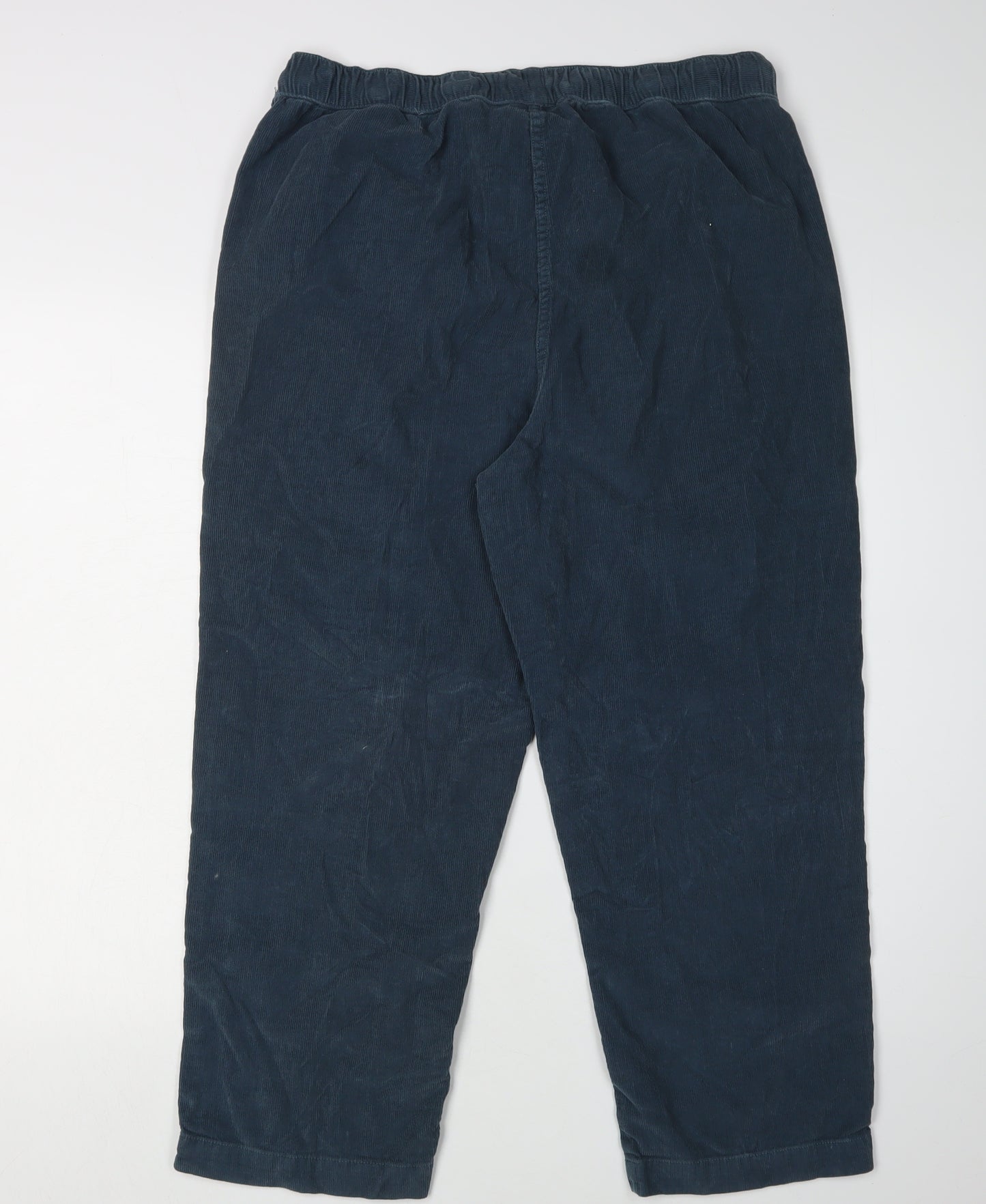 ISLE COLLECTION Women's Blue Corduroy Trousers Size 16
