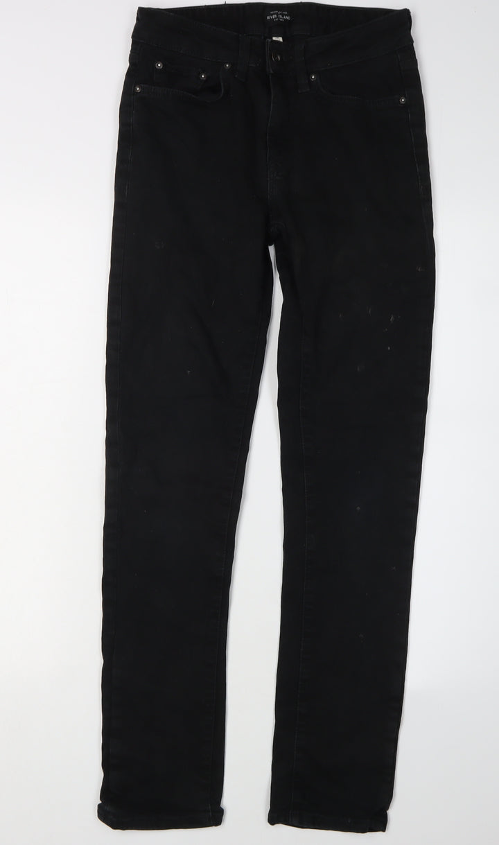 River Island Men's Black Skinny Denim Jeans Size 26 Slim
