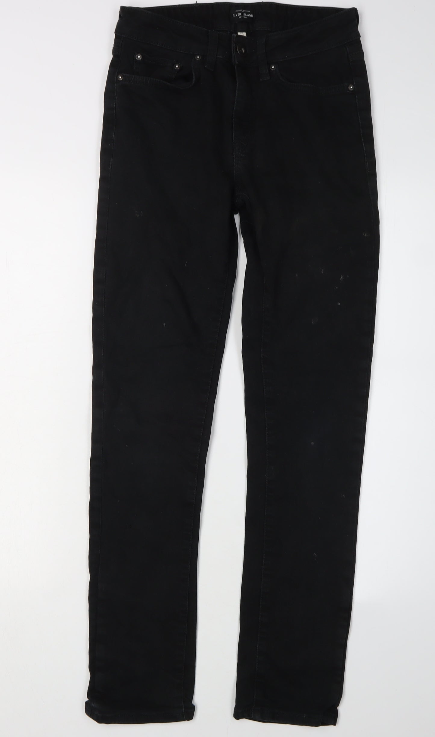 River Island Men's Black Skinny Denim Jeans Size 26 Slim