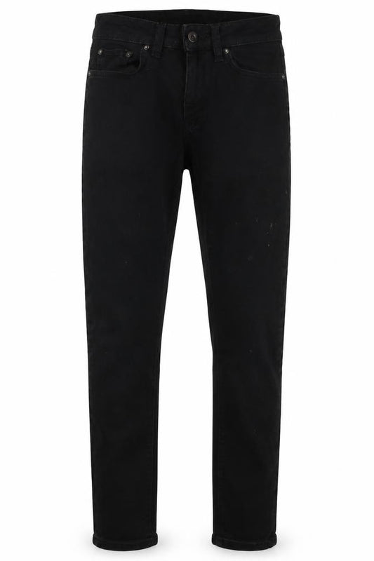 Front view of River Island women’s black skinny denim jeans, size UK 26 slim
