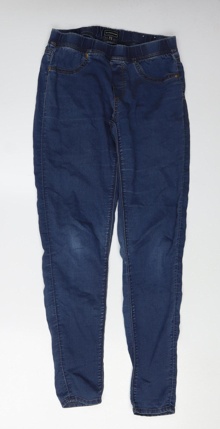 Warehouse Women’s Blue Denim Jeans Size 10 Comfortable Stretch