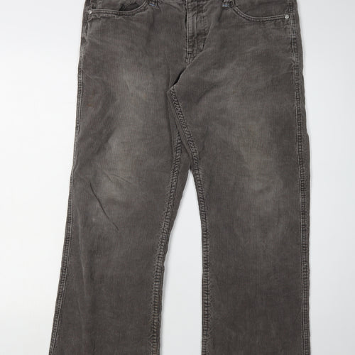 Burton Men's Grey Corduroy Trousers Size S