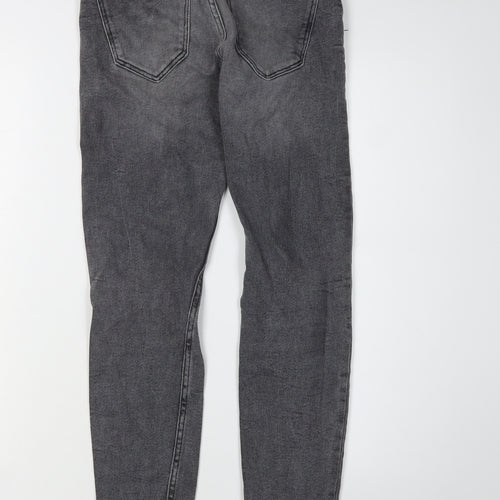 Zara Women's Grey Skinny Distressed Denim Jeans Size 8