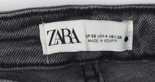 Zara Women's Grey Skinny Distressed Denim Jeans Size 8