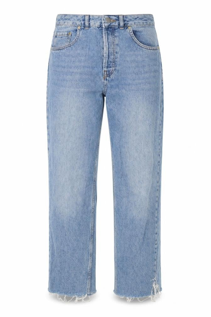 Front view of Warehouse Women’s Blue High Rise Straight Jeans